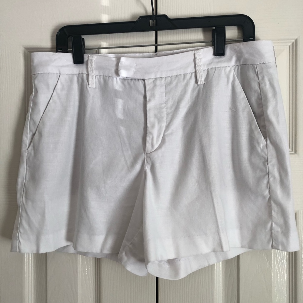 White Linen Shorts